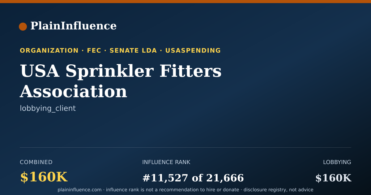 Shareable card for USA Sprinkler Fitters Association