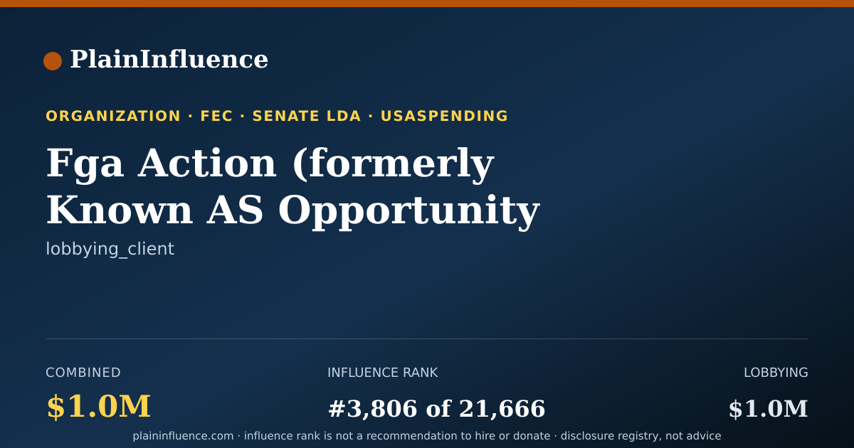 Shareable card for Fga Action (formerly Known AS Opportunity Solutions Project)