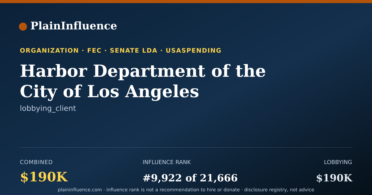 Shareable card for Harbor Department of the City of Los Angeles