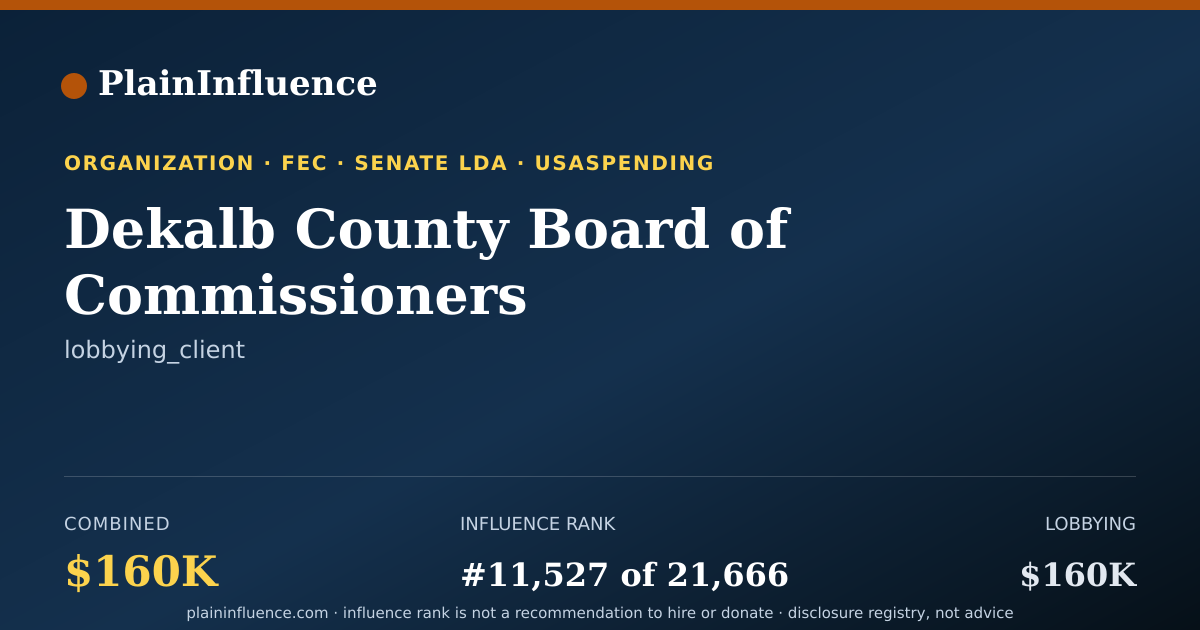 Shareable card for Dekalb County Board of Commissioners