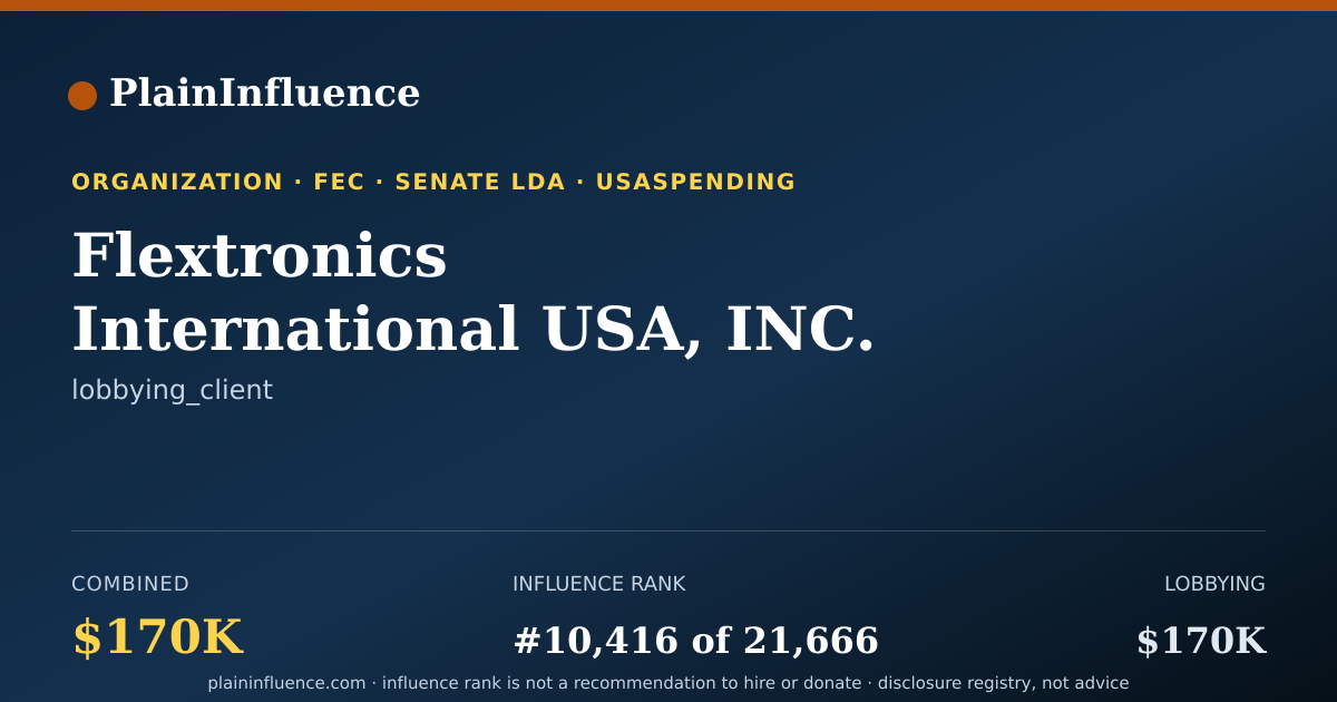 Shareable card for Flextronics International USA, INC.