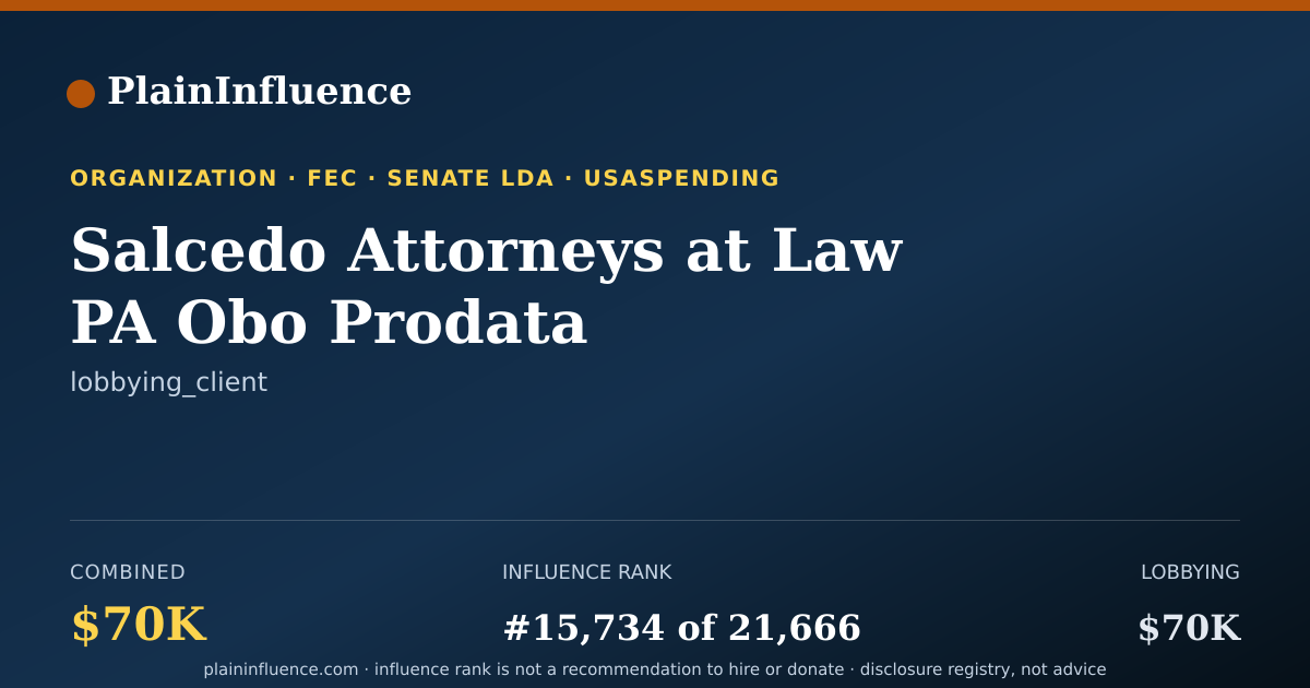 Shareable card for Salcedo Attorneys at Law PA Obo Prodata