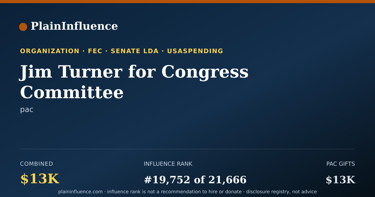 Shareable card for Jim Turner for Congress Committee