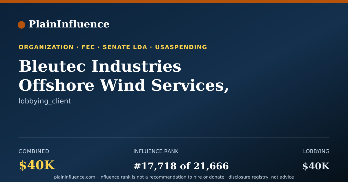 Shareable card for Bleutec Industries Offshore Wind Services, LLC