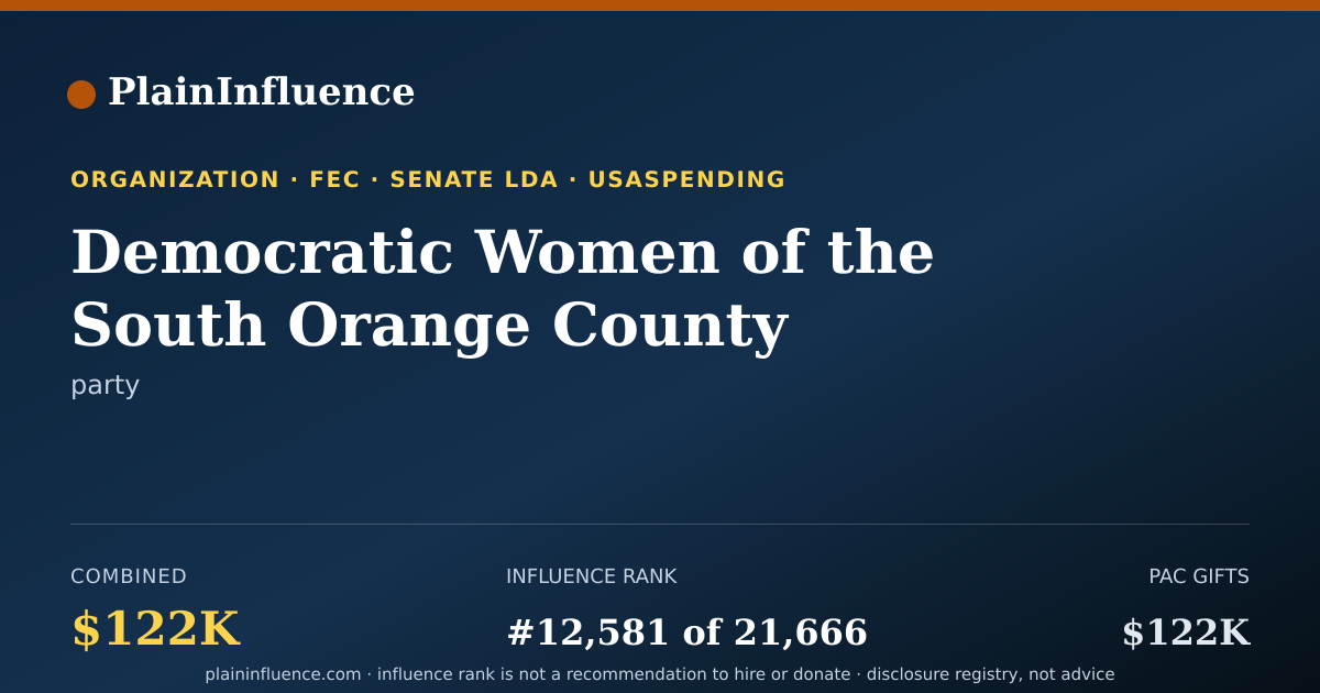 Shareable card for Democratic Women of the South Orange County