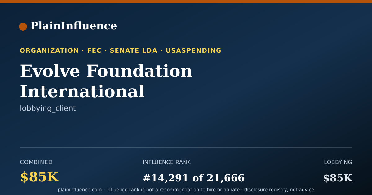 Shareable card for Evolve Foundation International