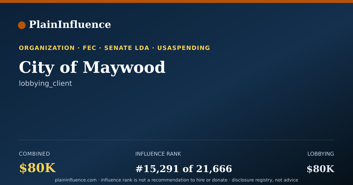 Shareable card for City of Maywood
