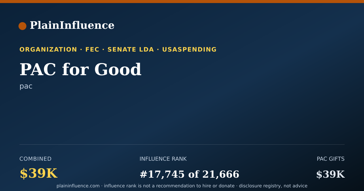 Shareable card for PAC for Good