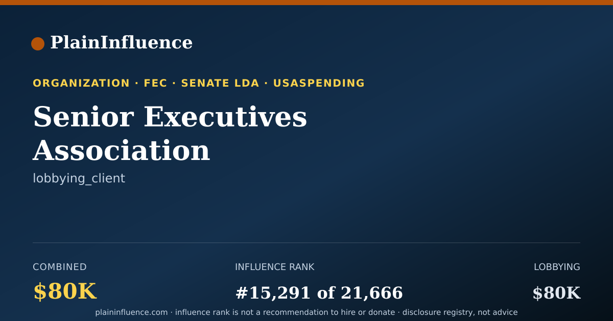 Shareable card for Senior Executives Association