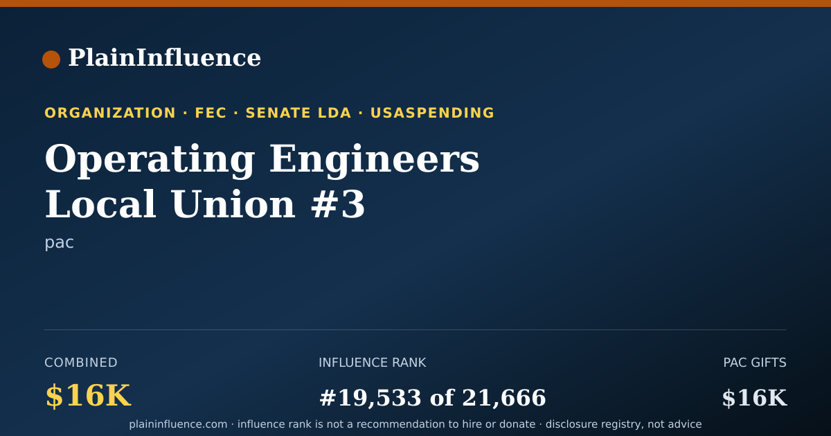 Shareable card for Operating Engineers Local Union #3