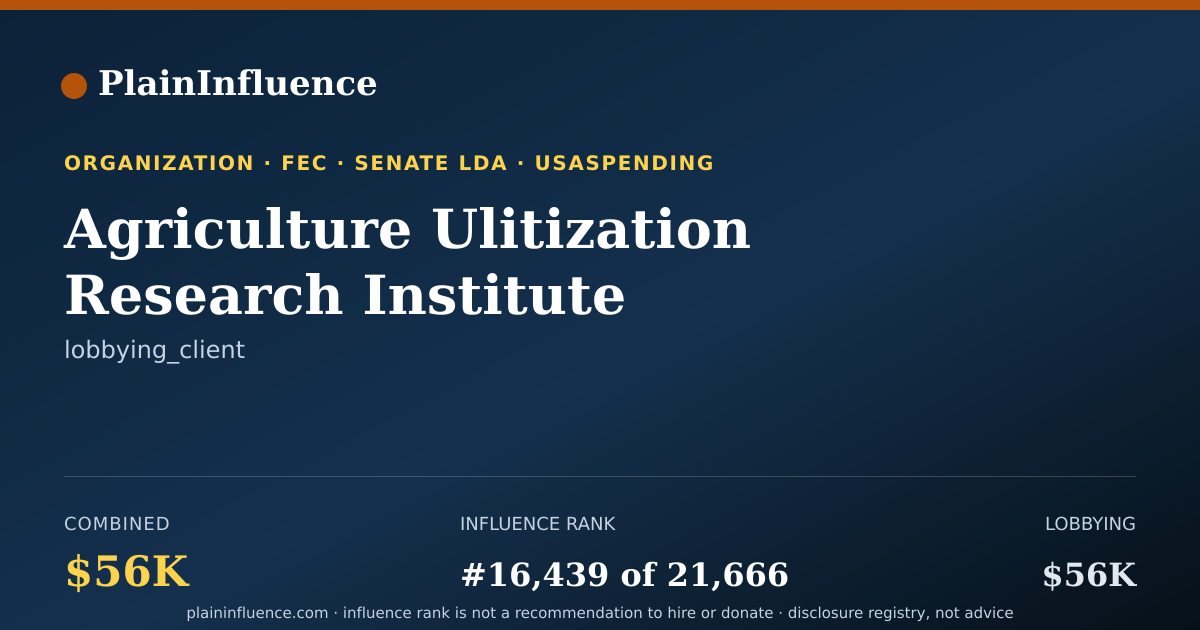 Shareable card for Agriculture Ulitization Research Institute