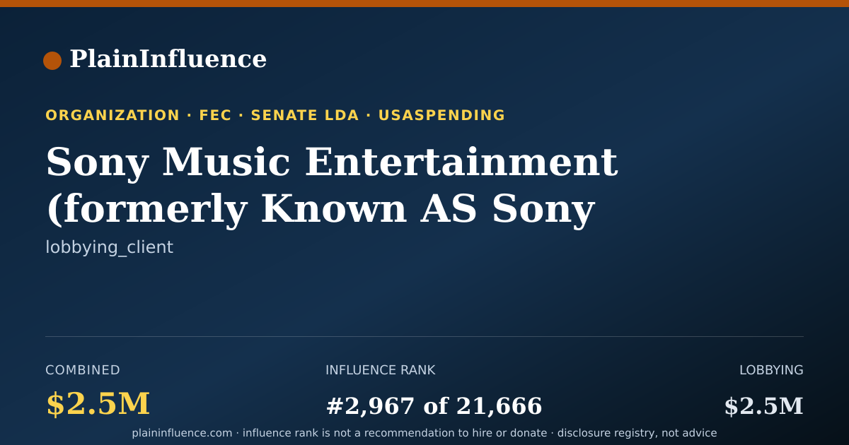 Shareable card for Sony Music Entertainment (formerly Known AS Sony Bmg Music Entertainment)
