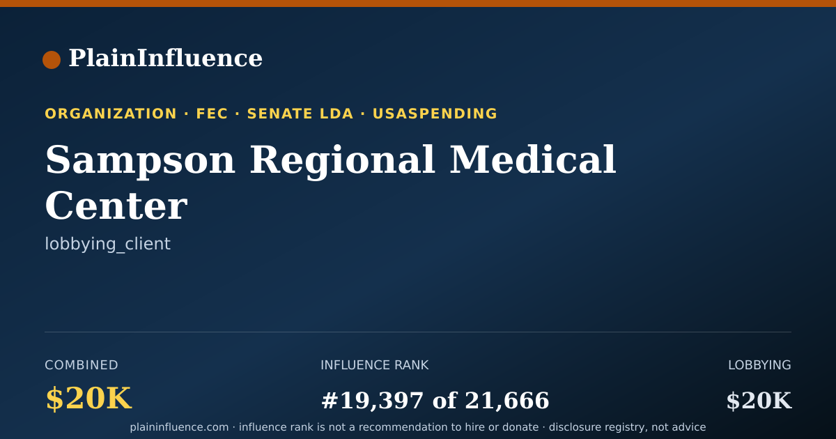 Shareable card for Sampson Regional Medical Center