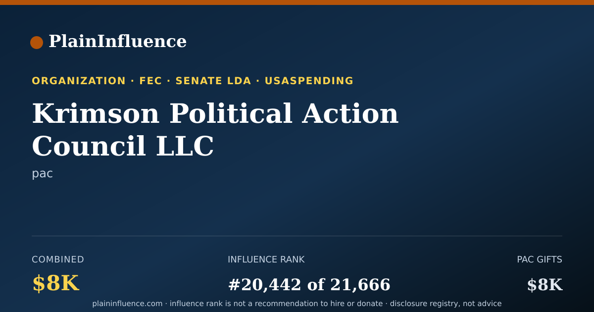 Shareable card for Krimson Political Action Council LLC