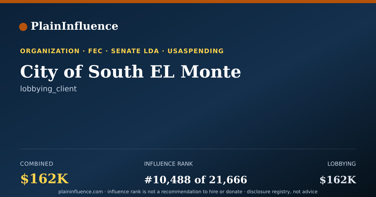 Shareable card for City of South EL Monte