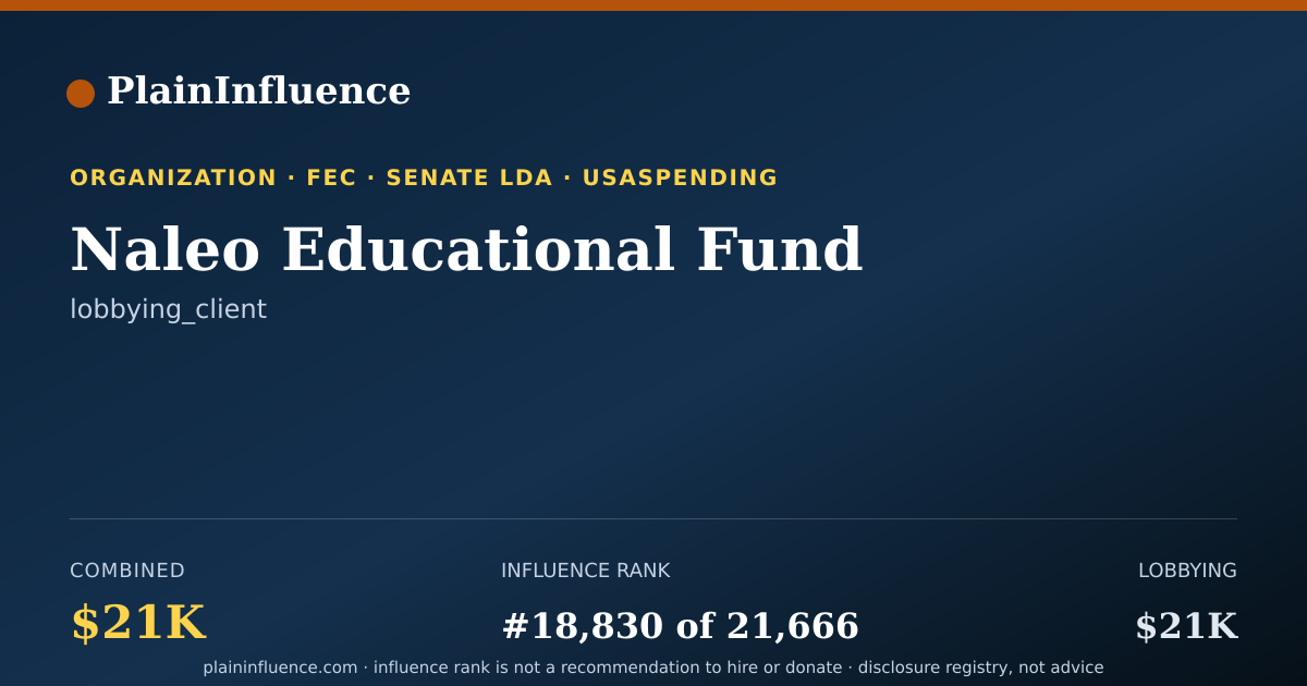 Shareable card for Naleo Educational Fund