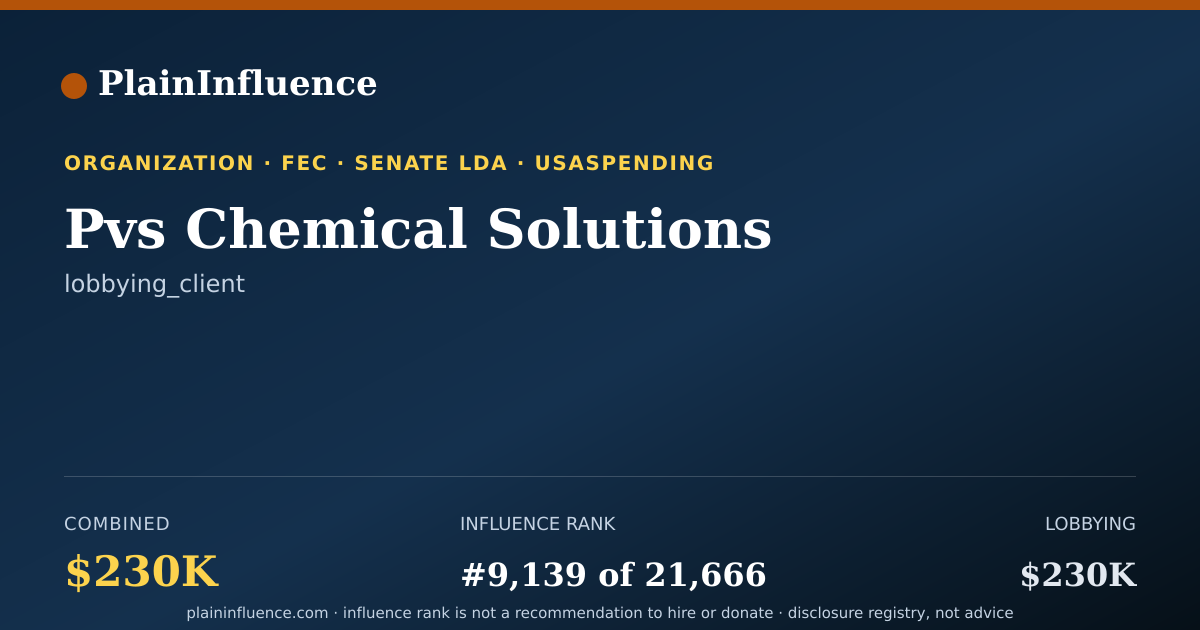 Shareable card for Pvs Chemical Solutions