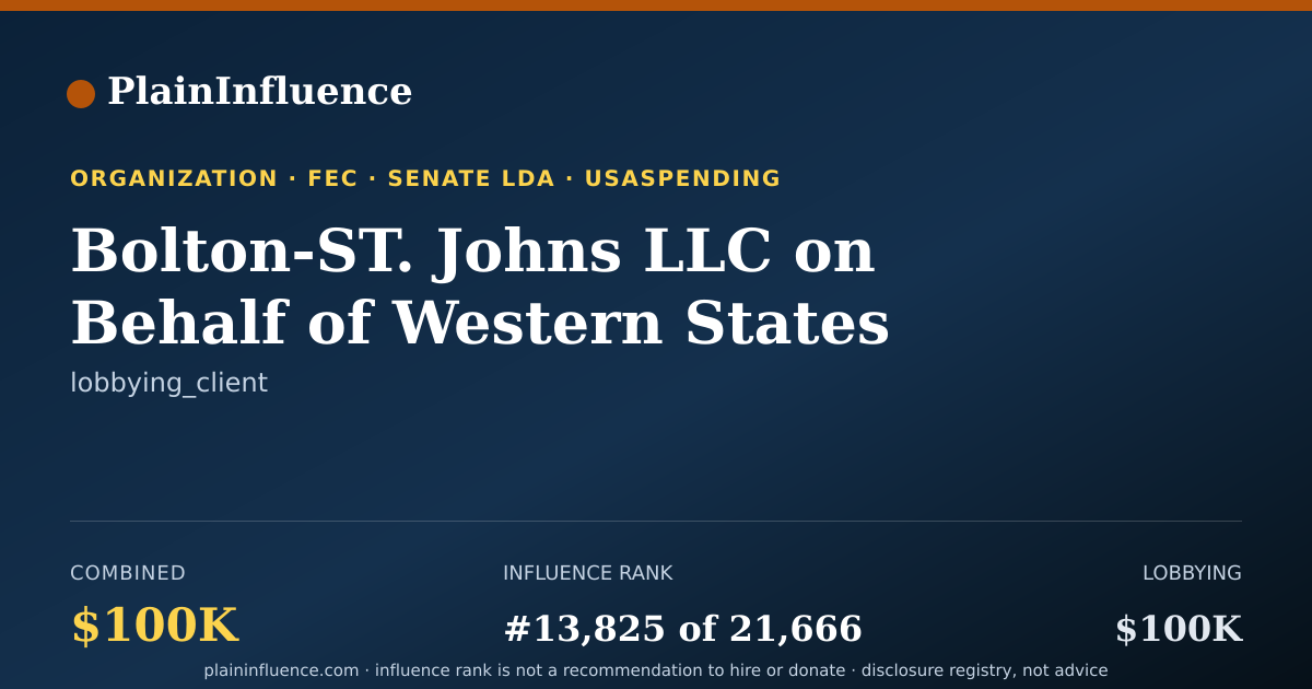 Shareable card for Bolton-ST. Johns LLC on Behalf of Western States Center