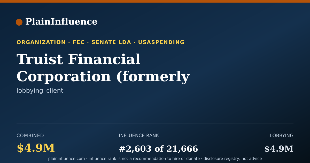Shareable card for Truist Financial Corporation (formerly Known AS Bb&t)