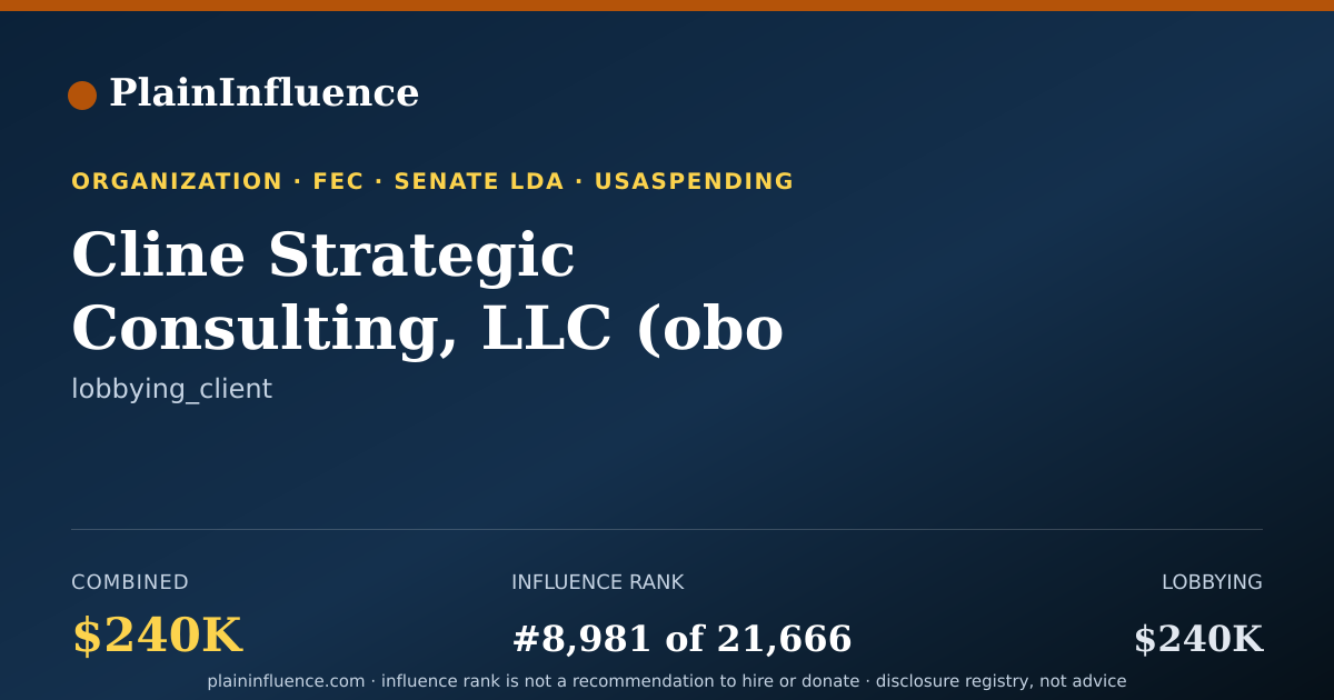 Shareable card for Cline Strategic Consulting, LLC (obo Metro Transit Authority of Harris County)