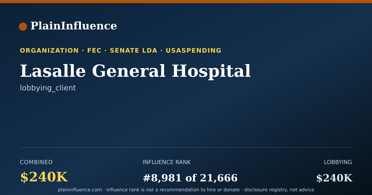Shareable card for Lasalle General Hospital