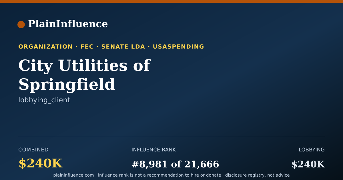 Shareable card for City Utilities of Springfield