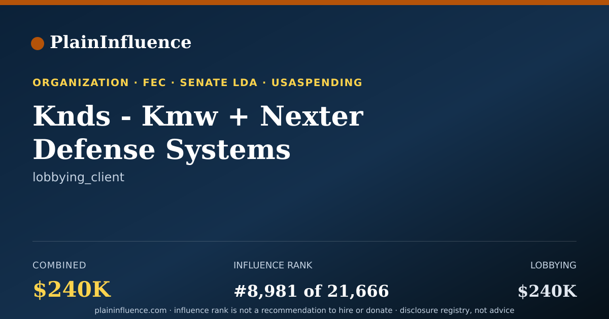 Shareable card for Knds - Kmw + Nexter Defense Systems