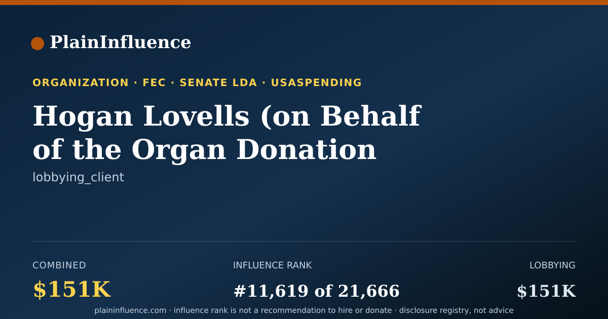 Shareable card for Hogan Lovells (on Behalf of the Organ Donation Advocacy Group)