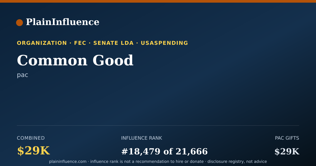 Shareable card for Common Good