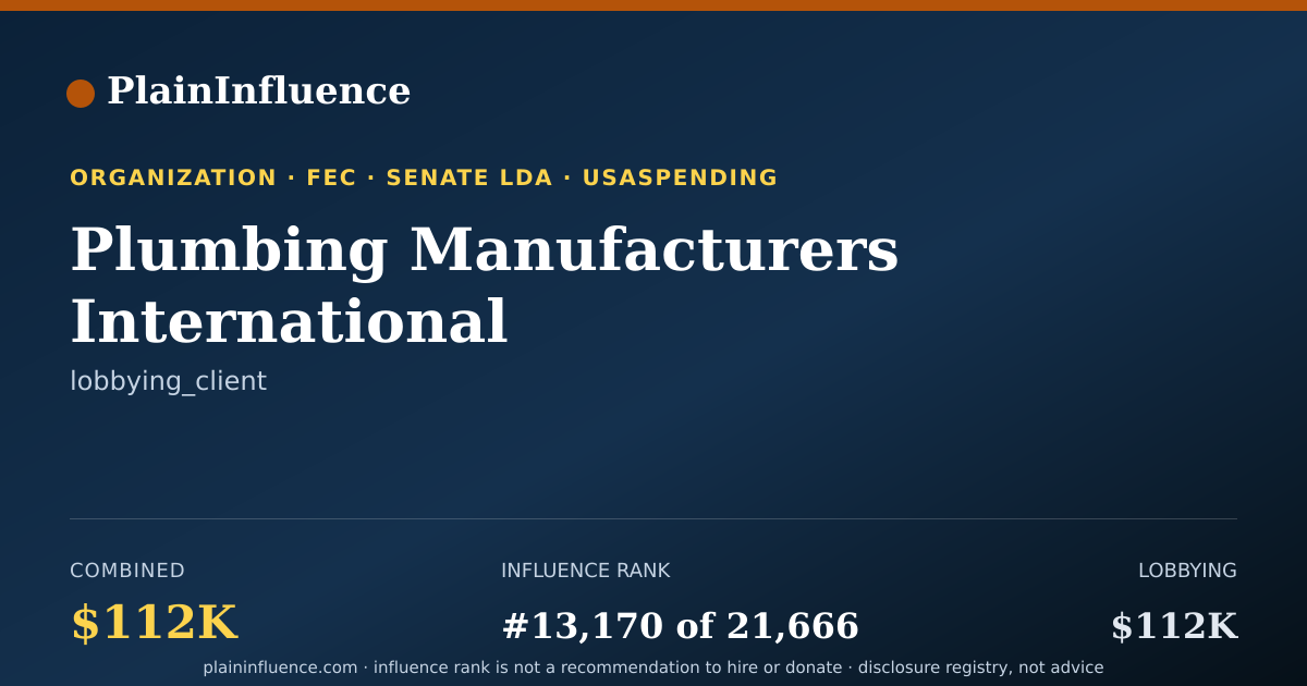 Shareable card for Plumbing Manufacturers International