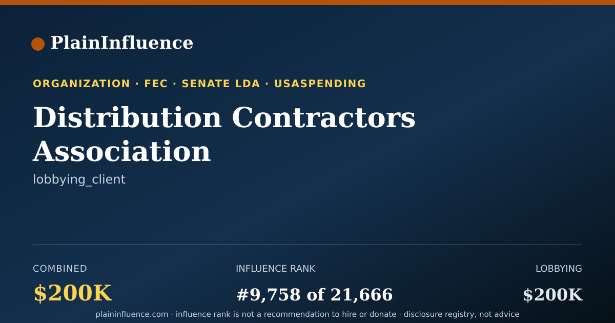 Shareable card for Distribution Contractors Association