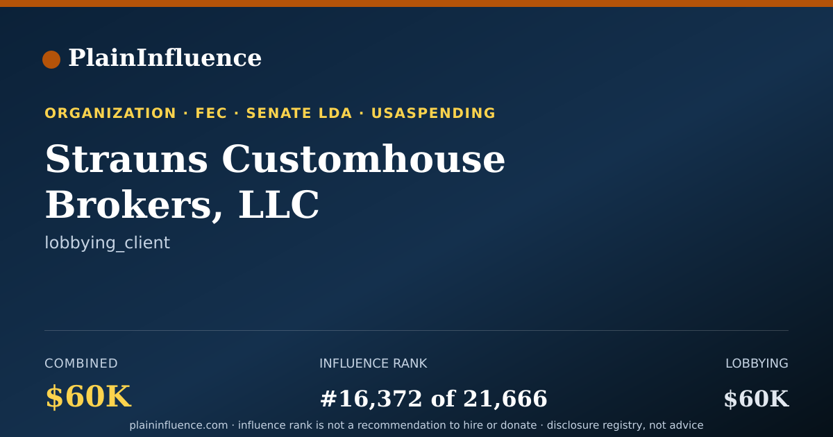 Shareable card for Strauns Customhouse Brokers, LLC