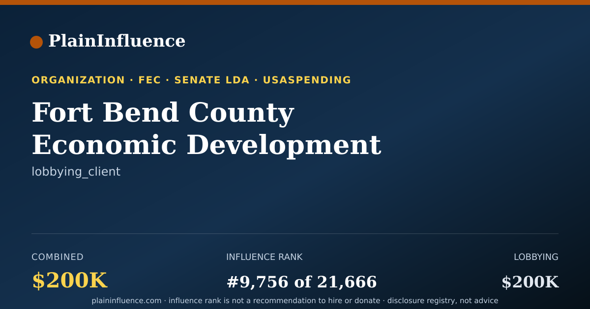 Shareable card for Fort Bend County Economic Development Council