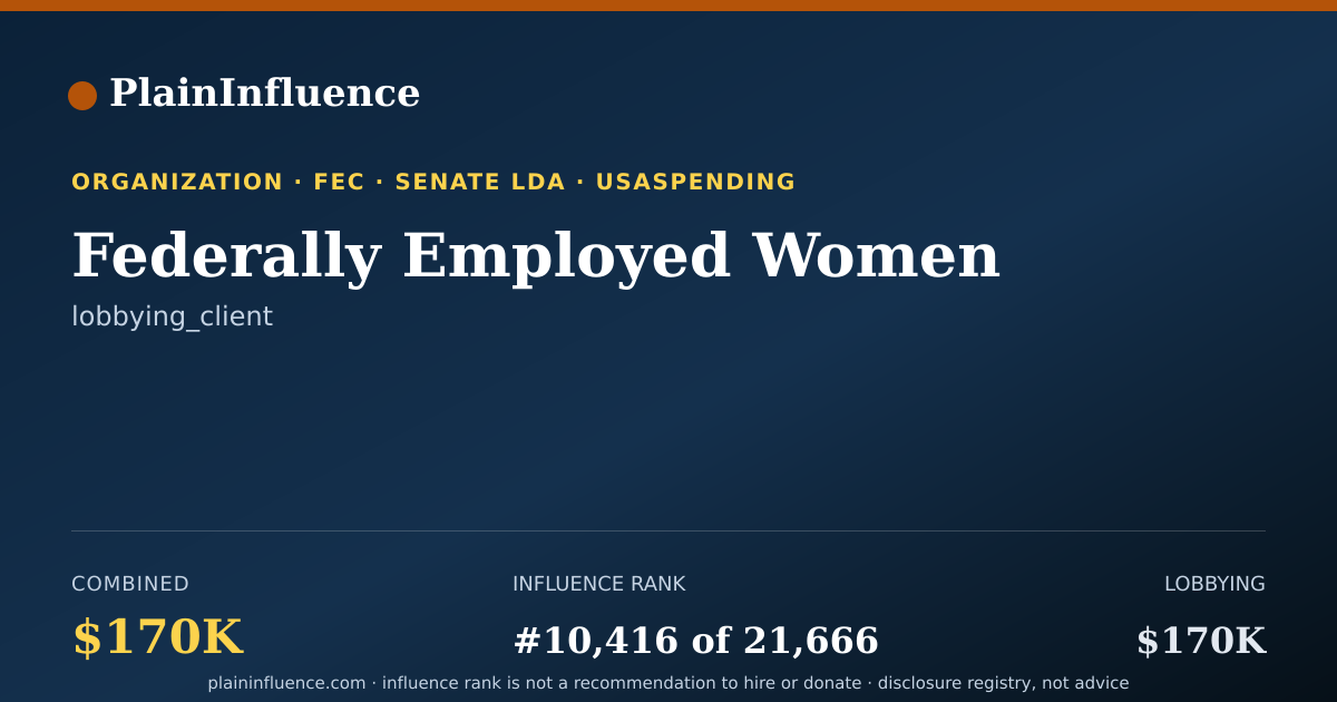 Shareable card for Federally Employed Women