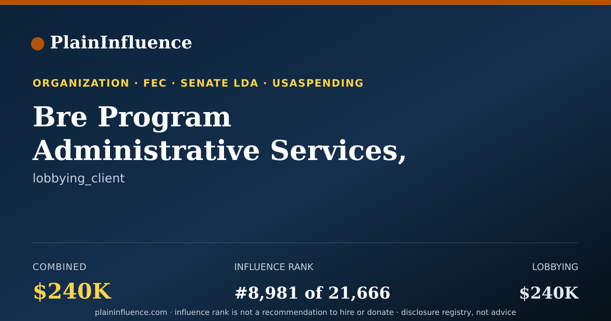 Shareable card for Bre Program Administrative Services, LLC