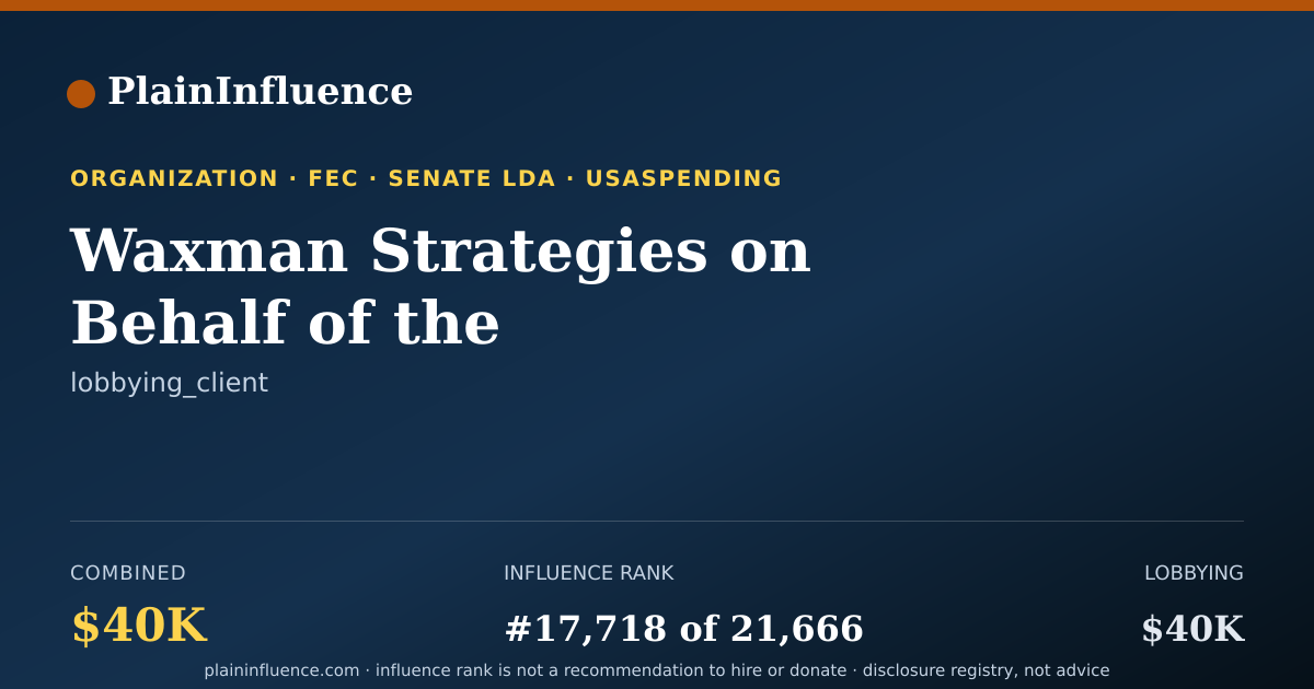 Shareable card for Waxman Strategies on Behalf of the Christopher and Dana Reeve Foundation