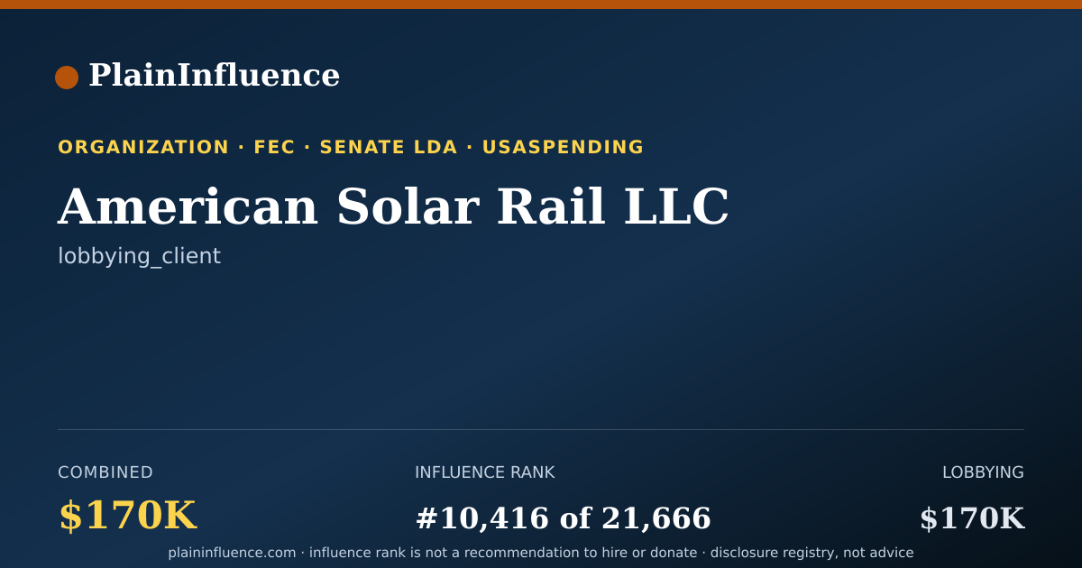 Shareable card for American Solar Rail LLC