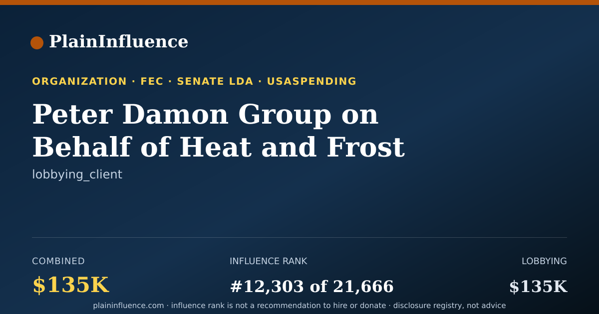 Shareable card for Peter Damon Group on Behalf of Heat and Frost Insulators Labor Management