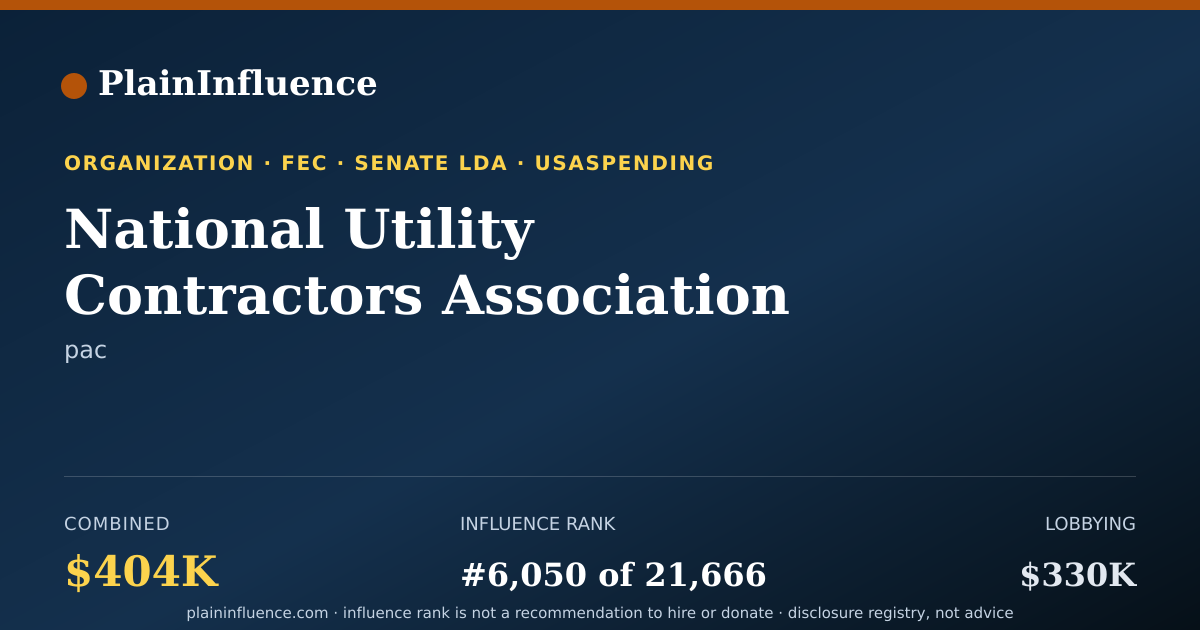 Shareable card for National Utility Contractors Association