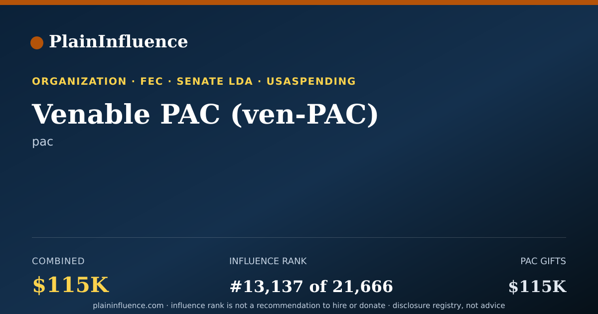 Shareable card for Venable PAC (ven-PAC)