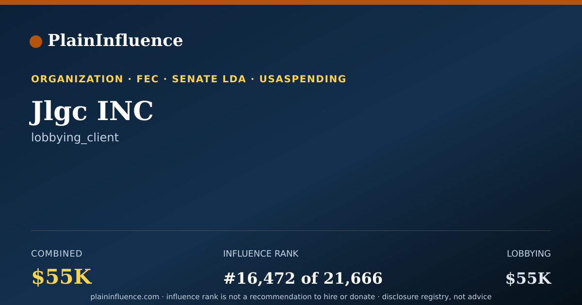 Shareable card for Jlgc INC