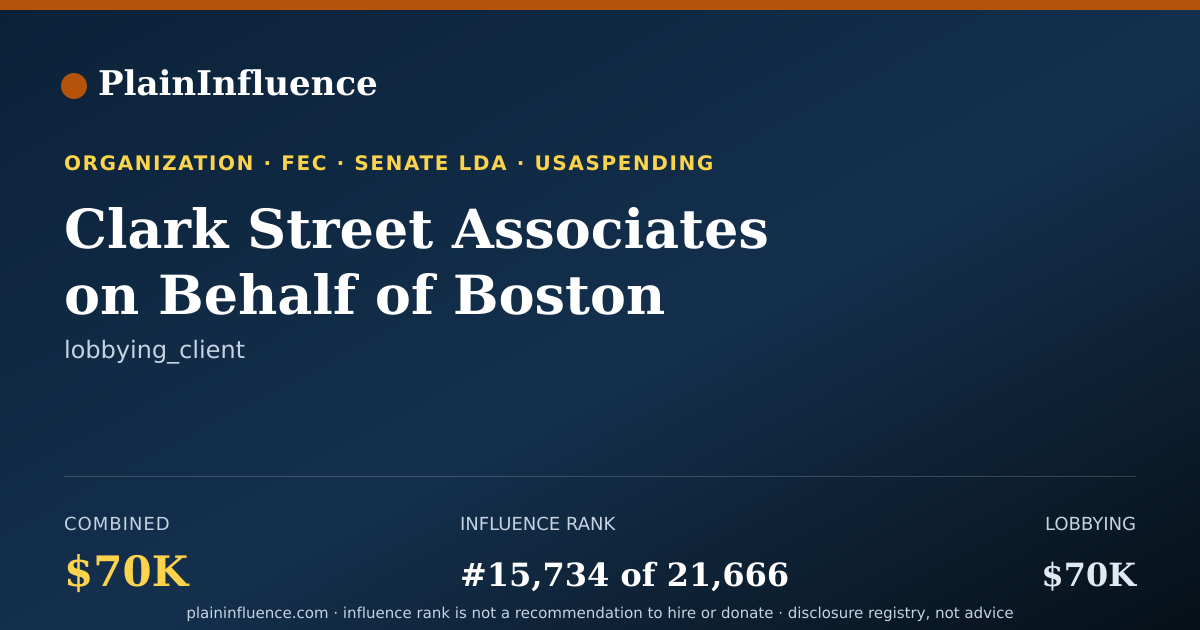Shareable card for Clark Street Associates on Behalf of Boston Electrometallurgical CORP.