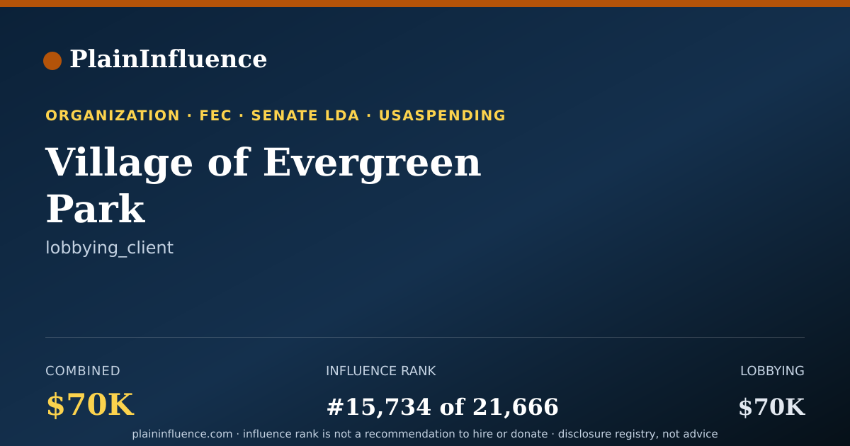 Shareable card for Village of Evergreen Park