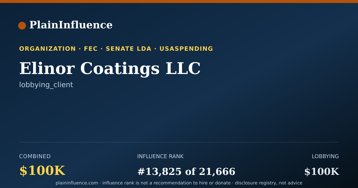 Shareable card for Elinor Coatings LLC