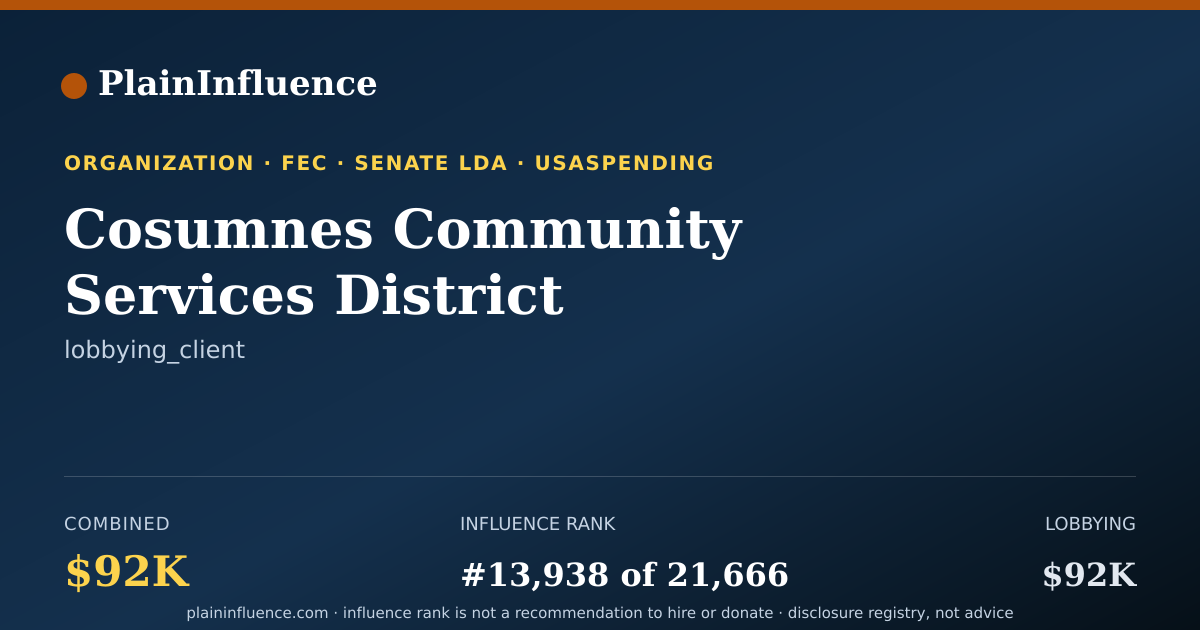Shareable card for Cosumnes Community Services District