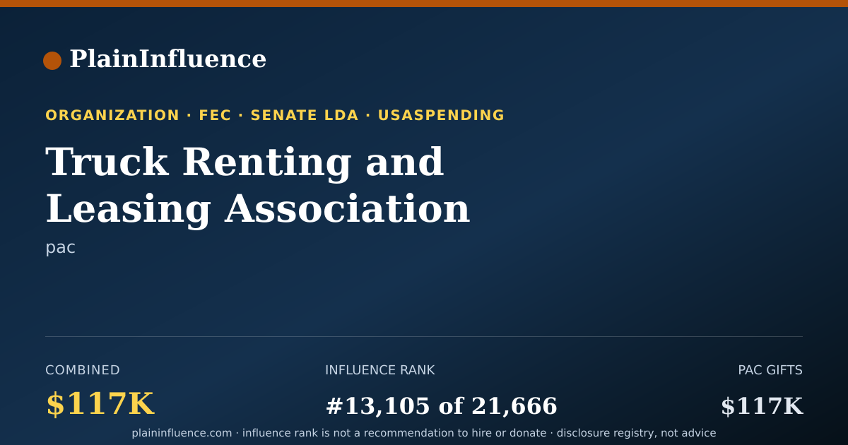 Shareable card for Truck Renting and Leasing Association