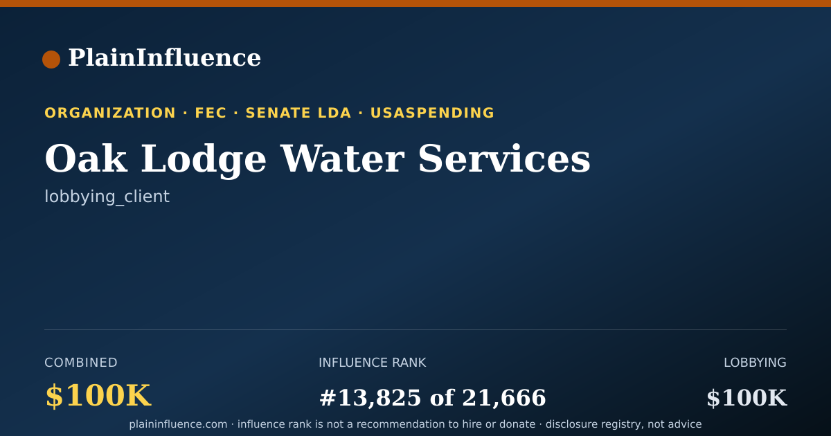 Shareable card for Oak Lodge Water Services