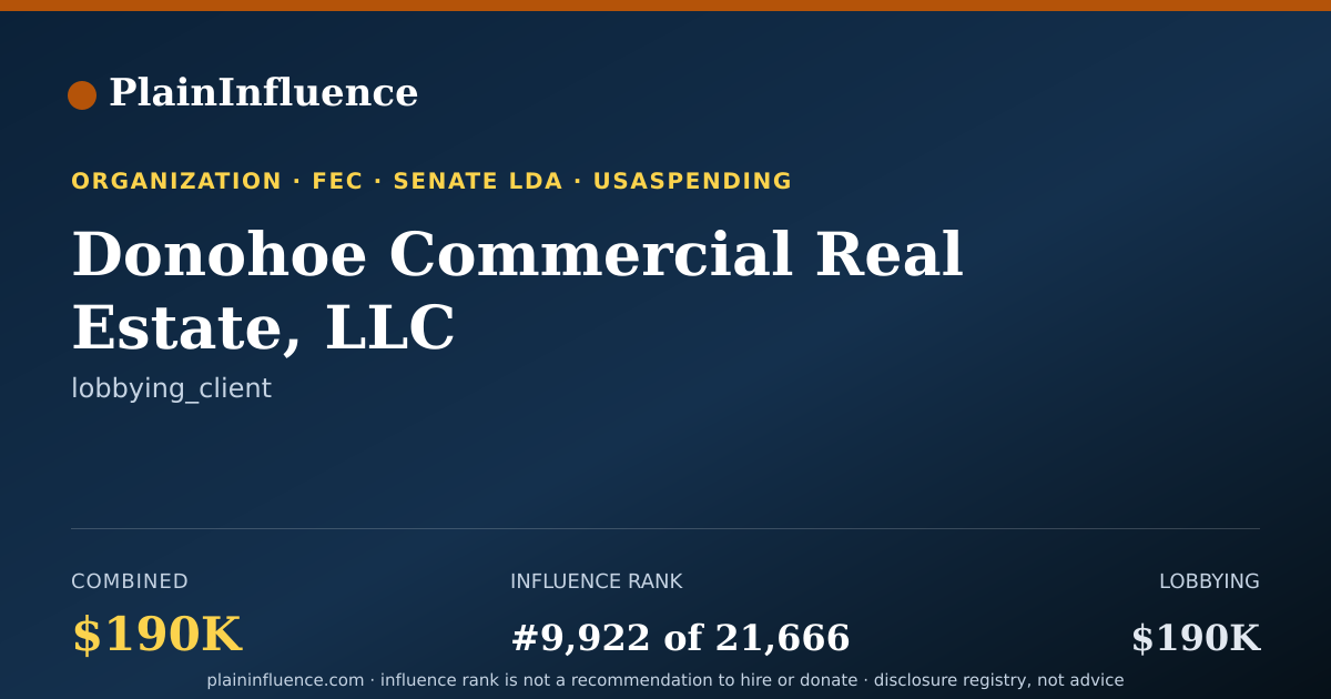 Shareable card for Donohoe Commercial Real Estate, LLC