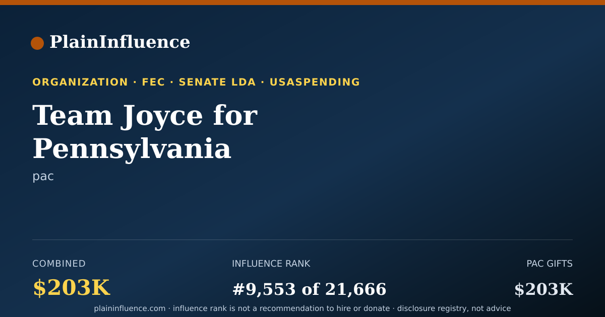 Shareable card for Team Joyce for Pennsylvania