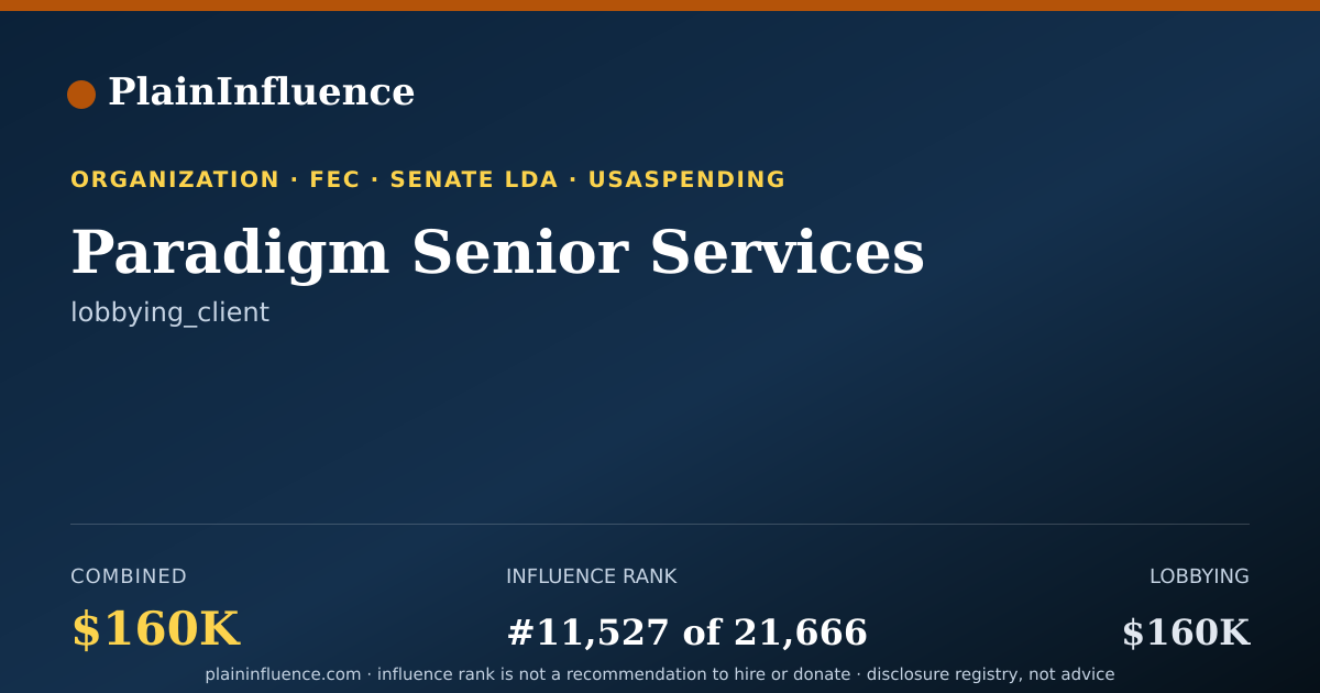 Shareable card for Paradigm Senior Services